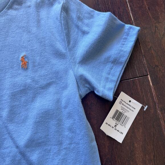 Polo Ralph Lauren t-shirt Light Blue Sz 6 Boys - Picture 2 of 5